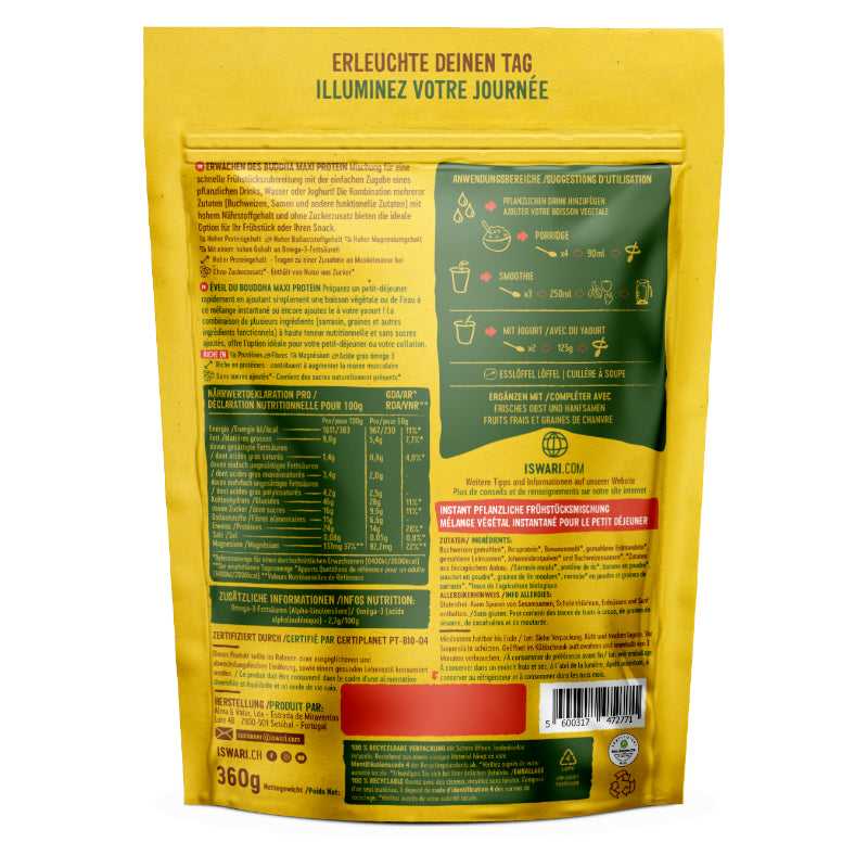 Petit déjeuner cru maxi protéines BIO