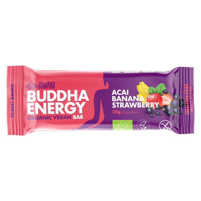 Bio-Erdbeer-Bananen-Acai-Energieriegel