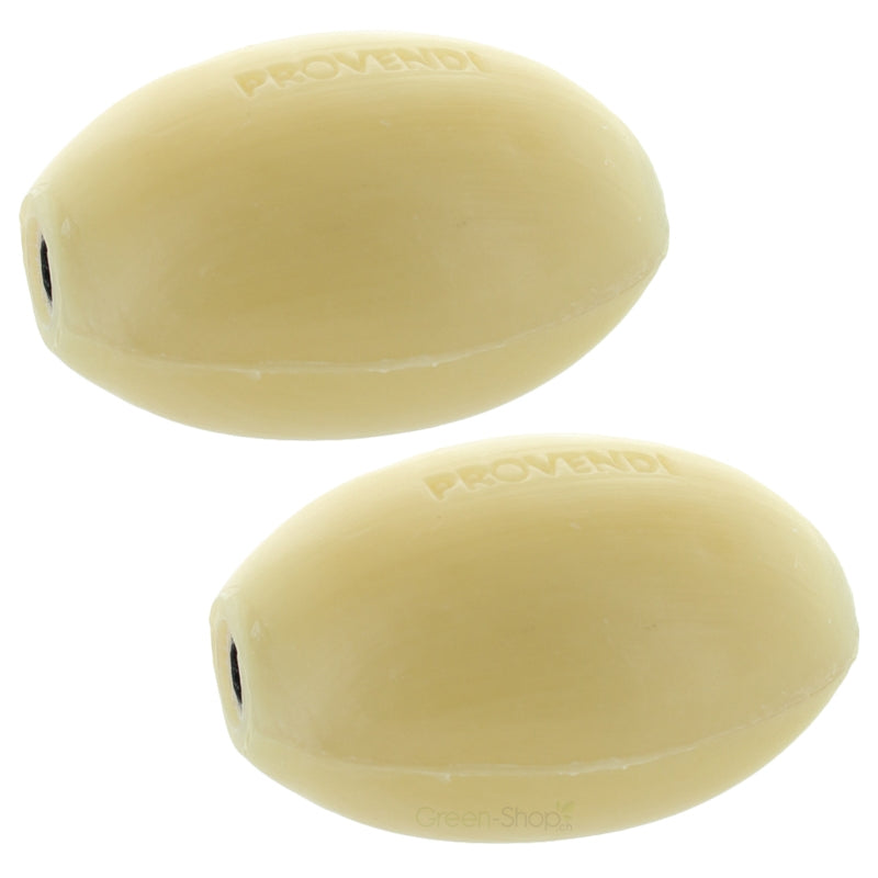 2 natürliche, weiße, drehbare Seifen mit süßem Mandelduft - 2 x 290 g - Provendi