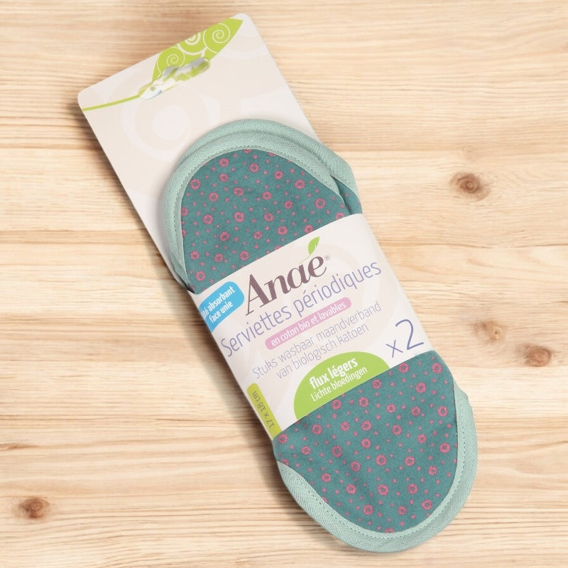 2 Anaé Bio-Waschbinden, Mini Circles für leichte Menstruation