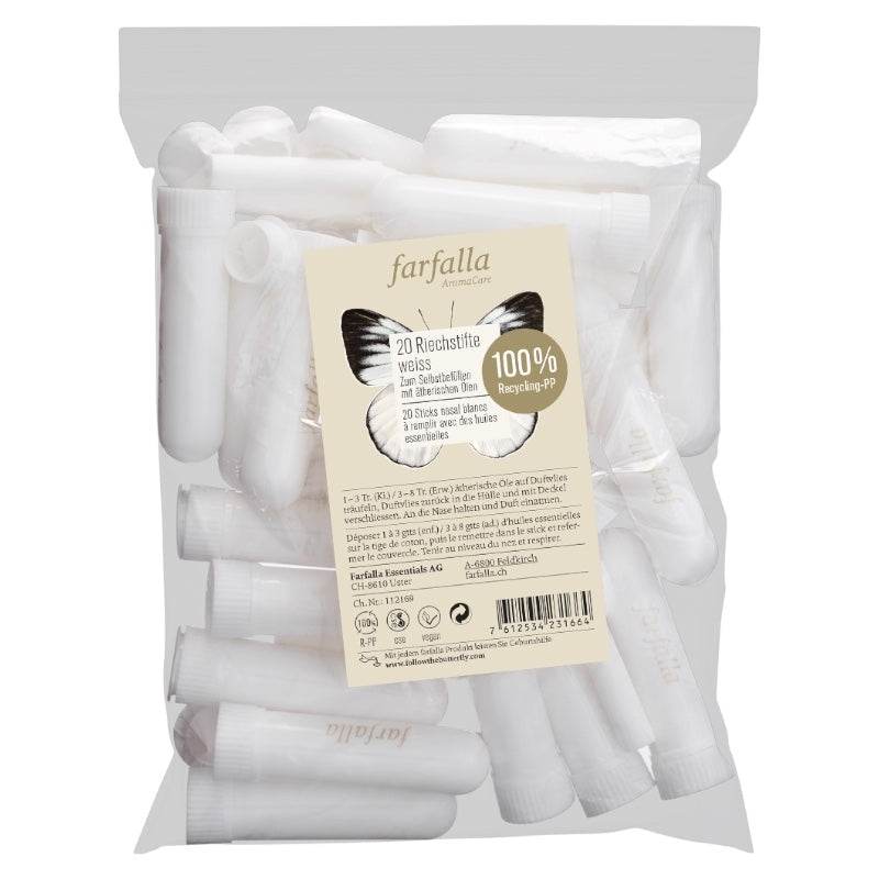 20 weiße Inhalationsstäbchen - Farfalla