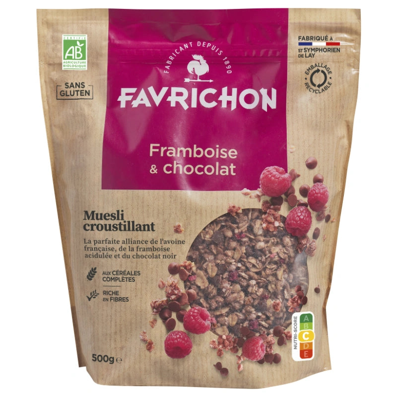 Müesli croustillant framboise & chocolat BIO