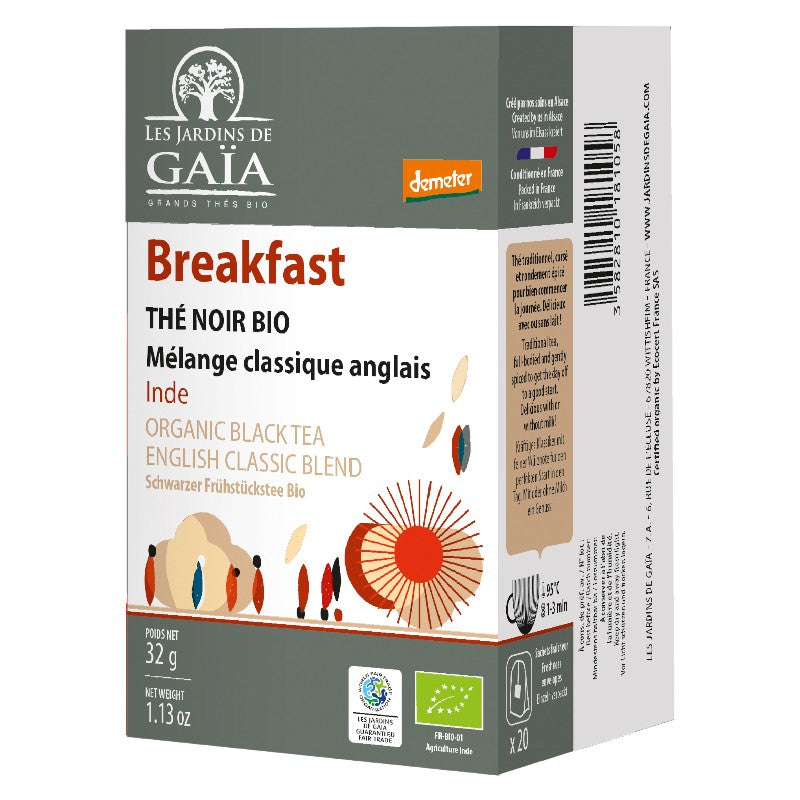 Bio-Schwarztee-Frühstück von Les Jardins de Gaïa