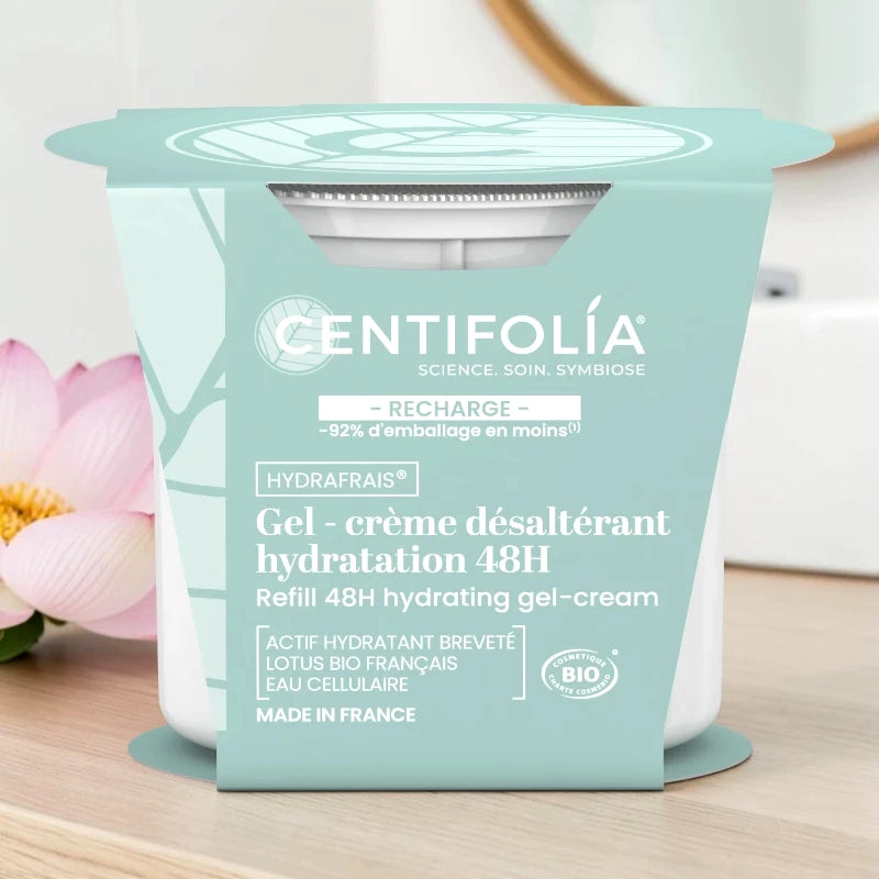 Nachfüllpackung Feuchtigkeits-Gelcreme Lotus & Minze BIO