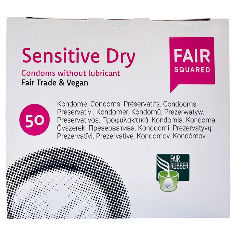 Fair Squared - Préservatifs Sensitive Dry naturels - pack 50 pièces