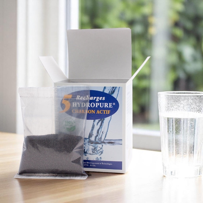 5 Nachfüllpackungen für Aktivkohlefilter - Hydropure