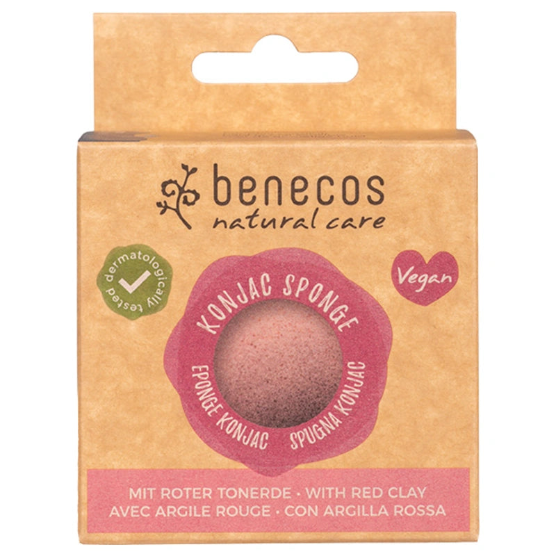 Éponge Konjac argile rouge