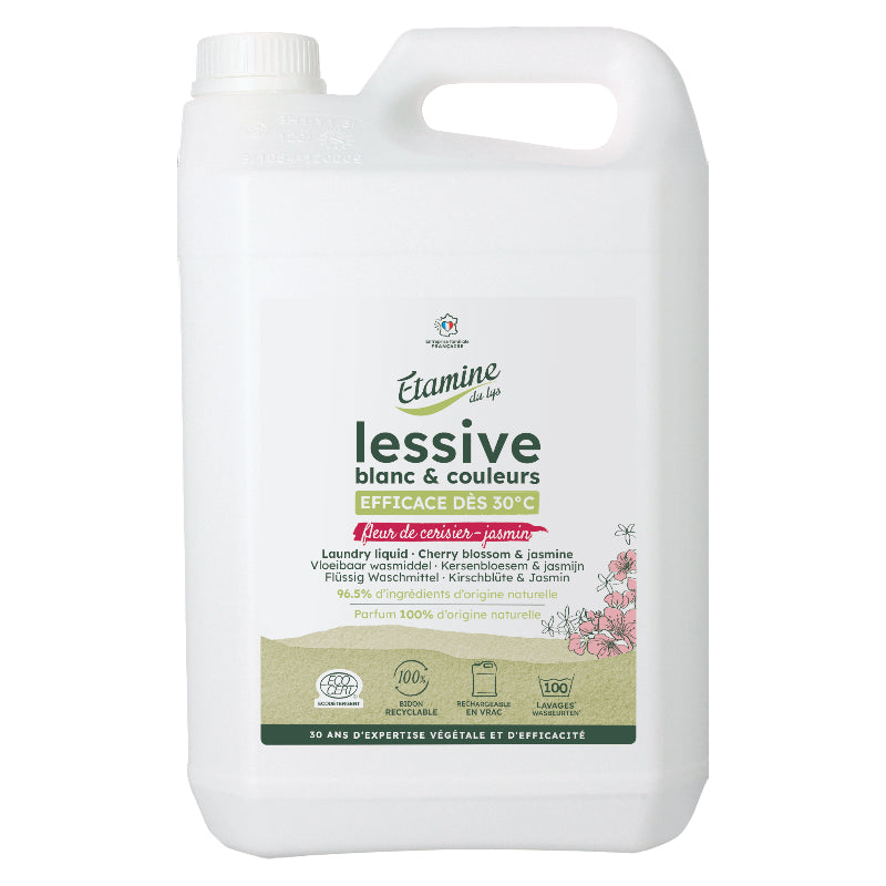 Lessive liquide écologique fleur de cerisier & jasmin - 5l