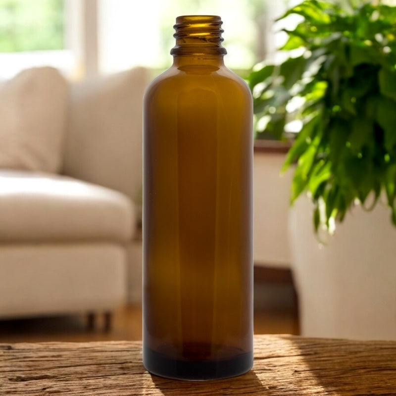 6 x 75 ml braune Glasflaschen ohne Verschluss - Farfalla