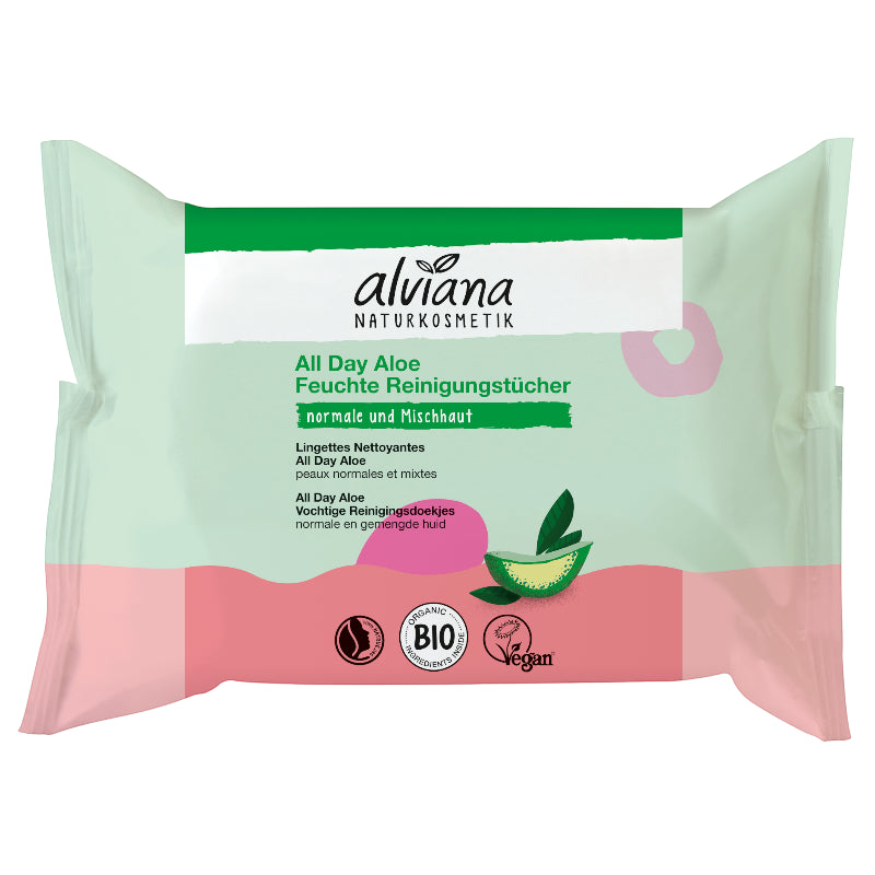 Lingettes nettoyantes all day aloe vera
