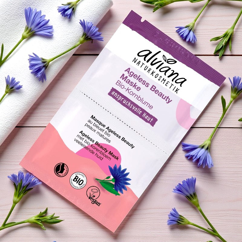Tuchmaske Ageless beauty Kornblume BIO