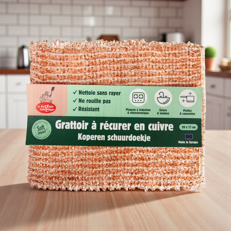 Grattoir à récurer cuivre grand format
