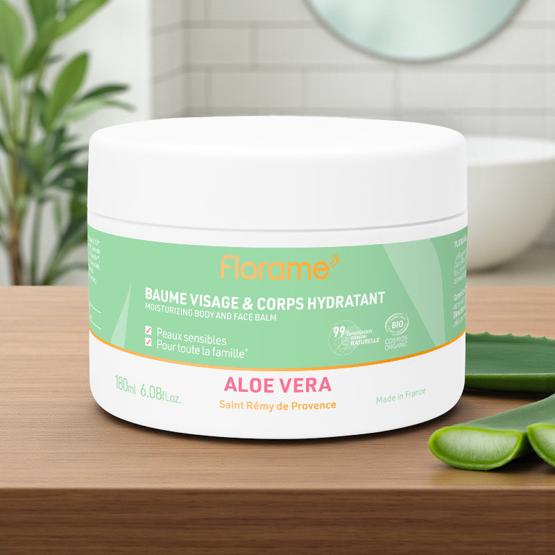 Bio-Aloe-Vera-Feuchtigkeitsbalsam für Gesicht und Körper – 180 ml – Florame