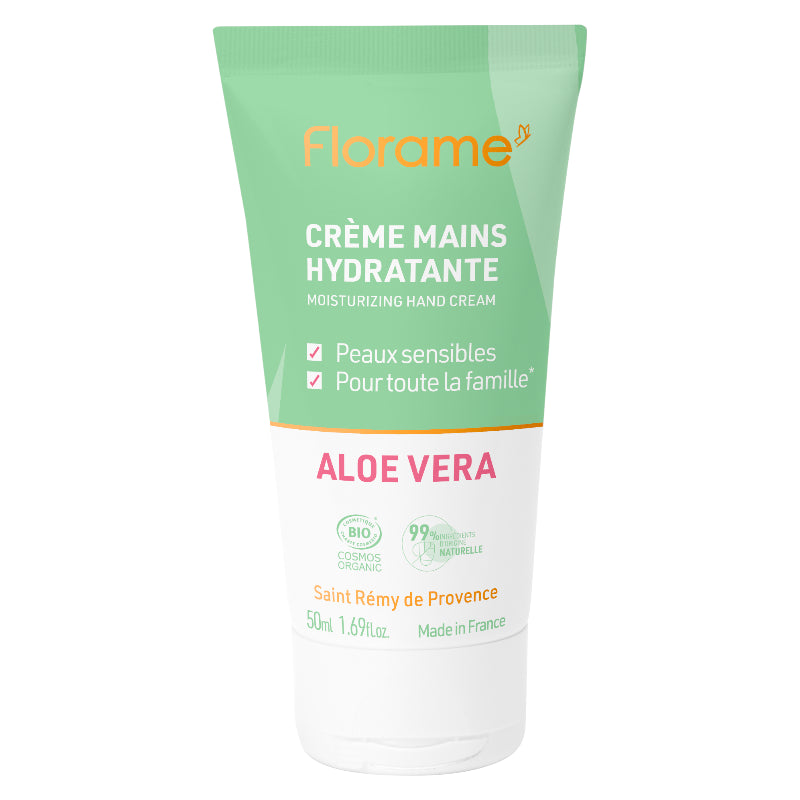 Bio-Aloe-Vera-Feuchtigkeitscreme für die Hände – 50 ml – Florame