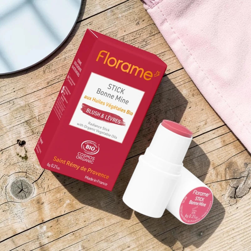 Stick bonne mine blush & lèvres BIO