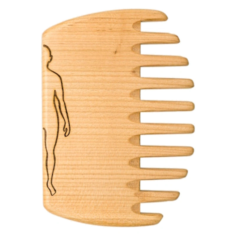 Peigne de massage des fascias en bois de cerisier