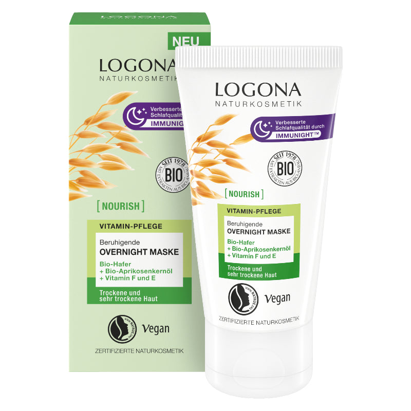 Masque de nuit apaisant BIO abricot & vitamines - 50ml - Logona