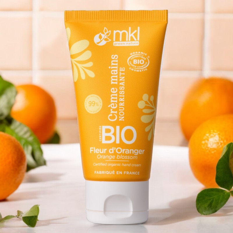 Nährende und reparierende Bio-Orangenblüten-Handcreme – 50 ml – MKL Green Nature