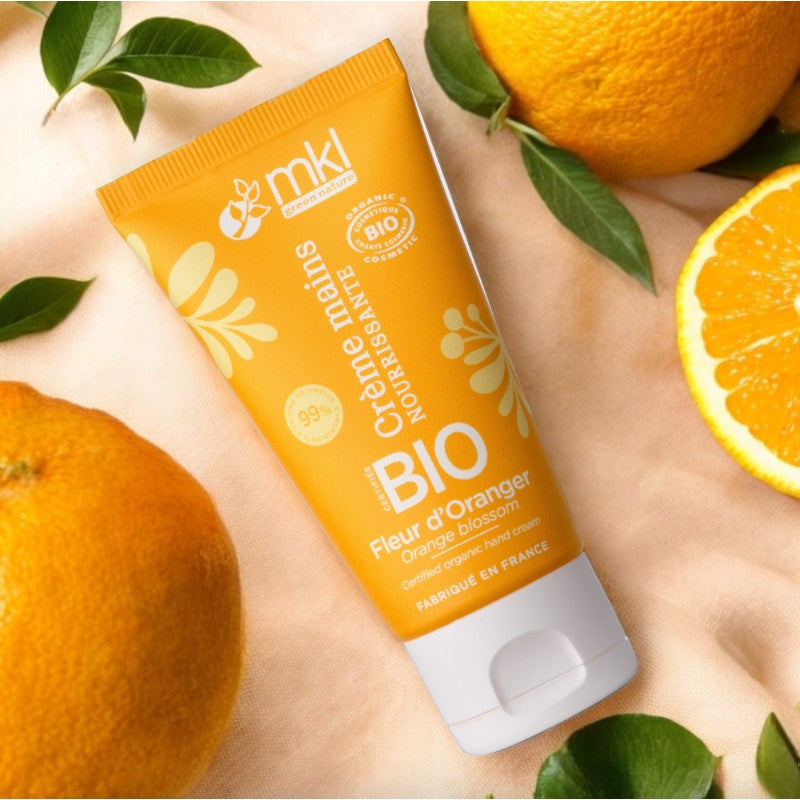 Crème mains nourrissante & réparatrice BIO fleur d'oranger - 50ml - MKL Green Nature