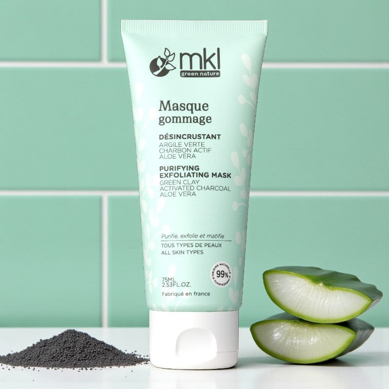 Bio-Peelingmaske mit grüner Tonerde – 75 ml – MKL Green Nature