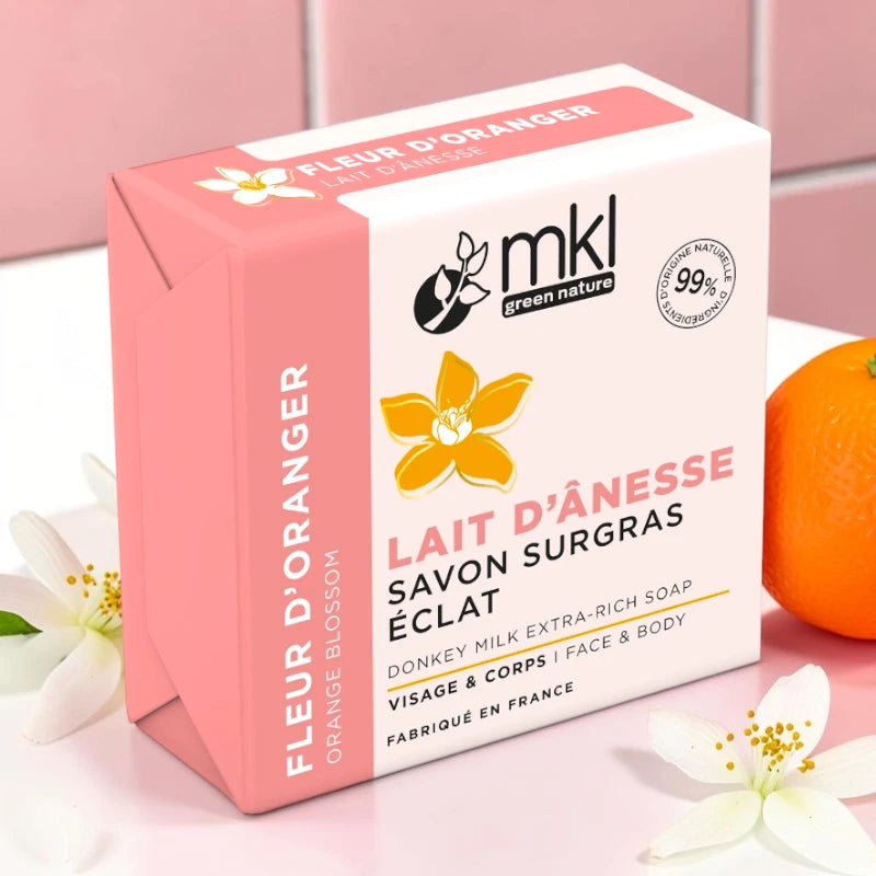 Rückfettende Eselsmilch-Seife Orangenblüte