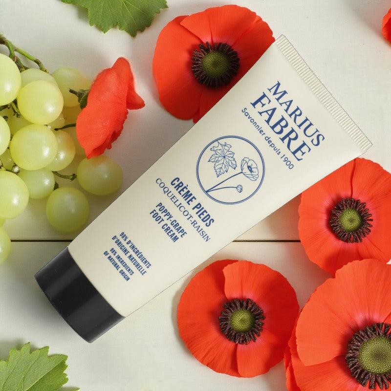Crème pieds coquelicot & raisin - 75ml - Marius Fabre