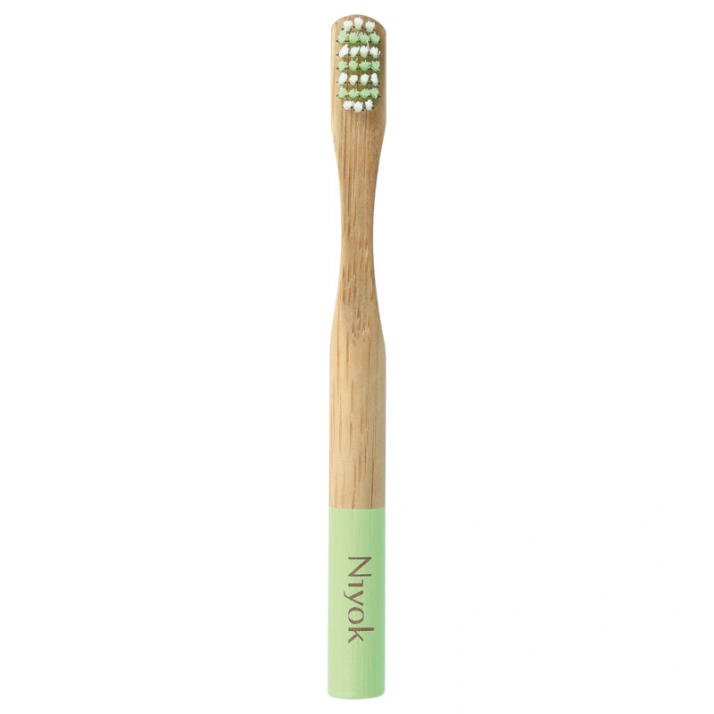 Brosse à dents en bambou enfant vert souple