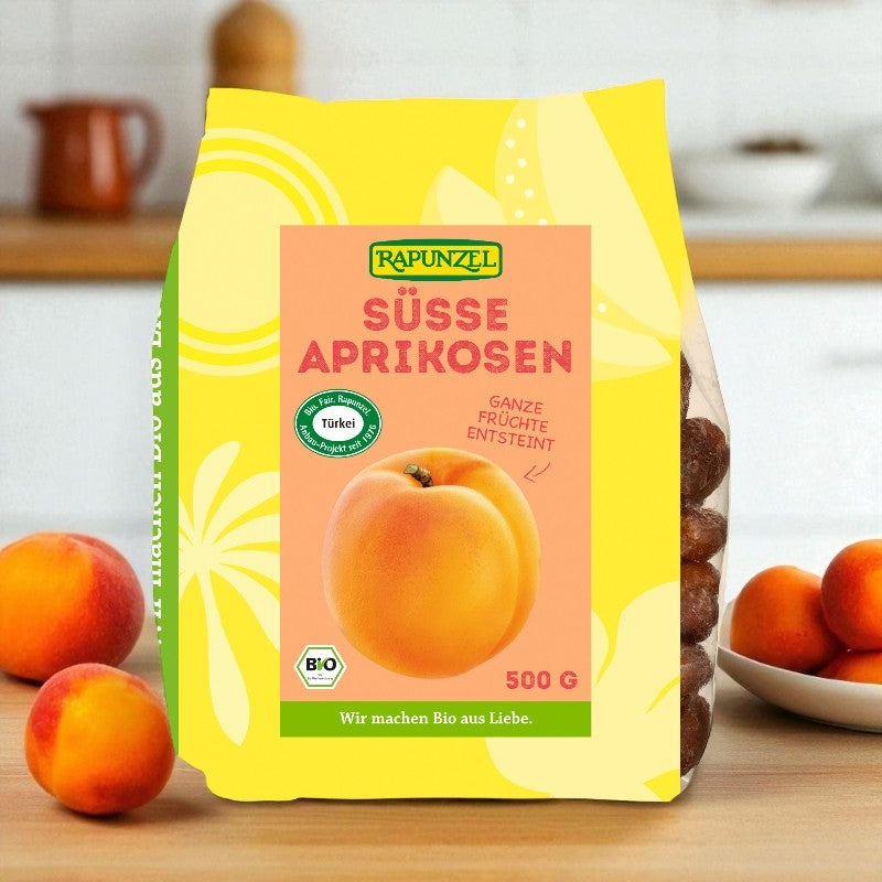 Bio-Aprikosen, ganz und entsteint, getrocknet – 500 g – Rapunzel