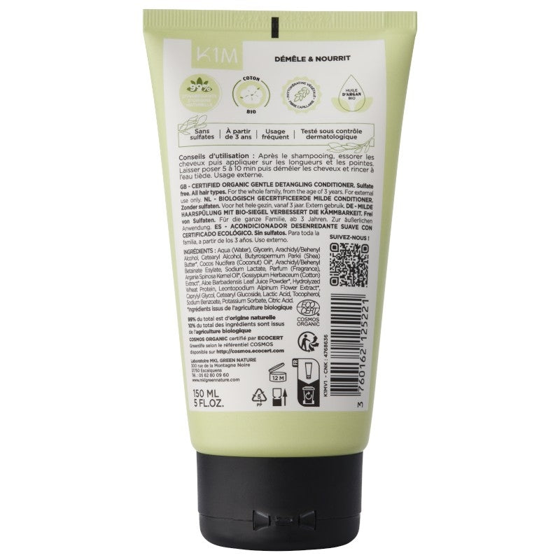 Après-shampooing démêlant doux BIO coton - 150ml - MKL Green Nature