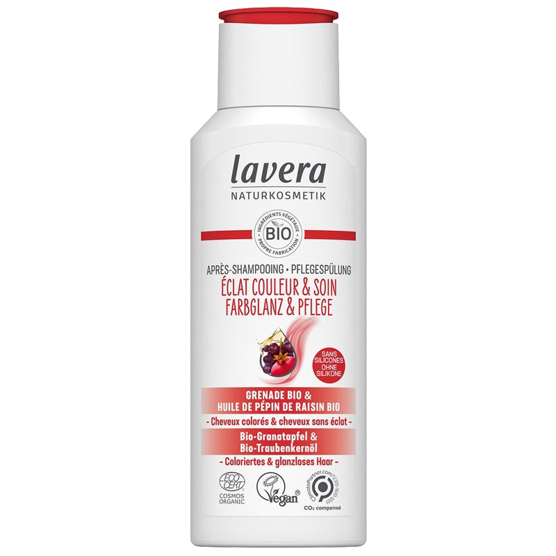 Bio-Farbaufhellungs- und Pflegespülung mit Granatapfel und Traube – 200 ml – Lavera