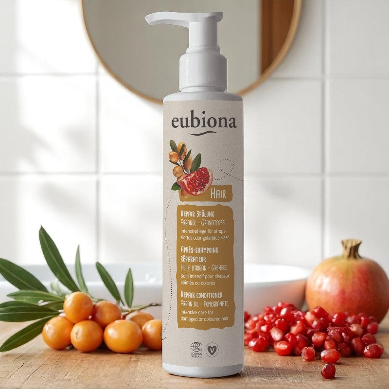 Reparierende Bio-Argan- und Granatapfel-Spülung – 200 ml – Eubiona