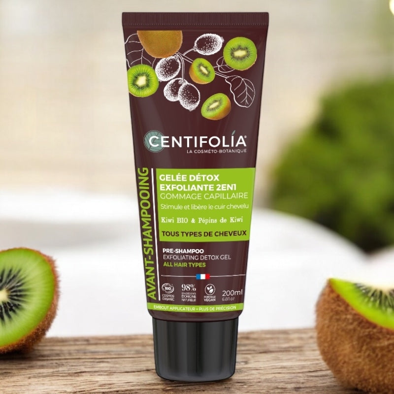 Avant-shampooing gelée purifiante exfoliante BIO kiwi - 200ml - Centifolia
