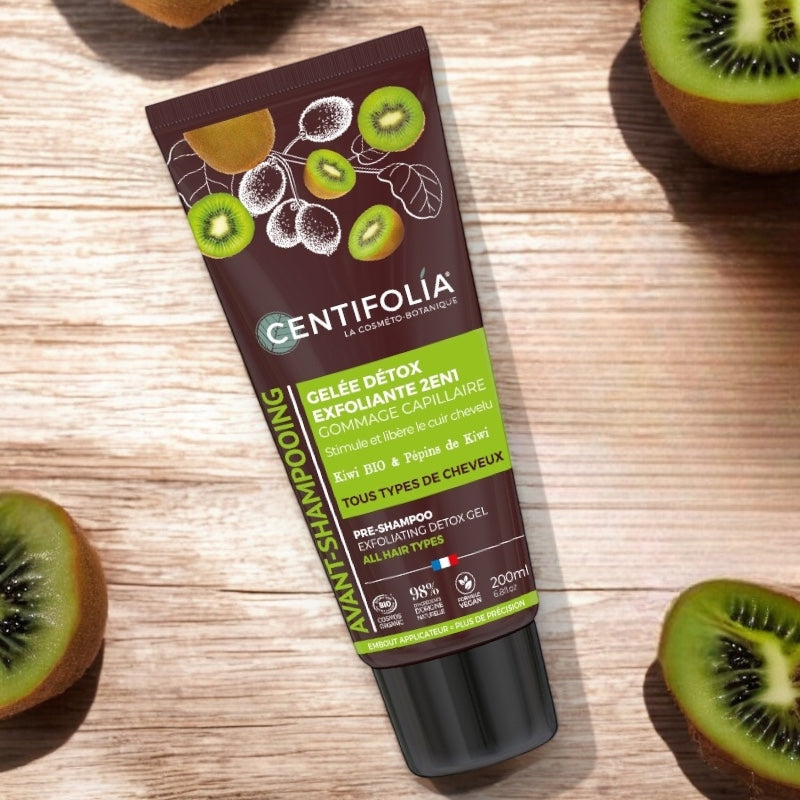 Avant-shampooing gelée purifiante exfoliante BIO kiwi - 200ml - Centifolia
