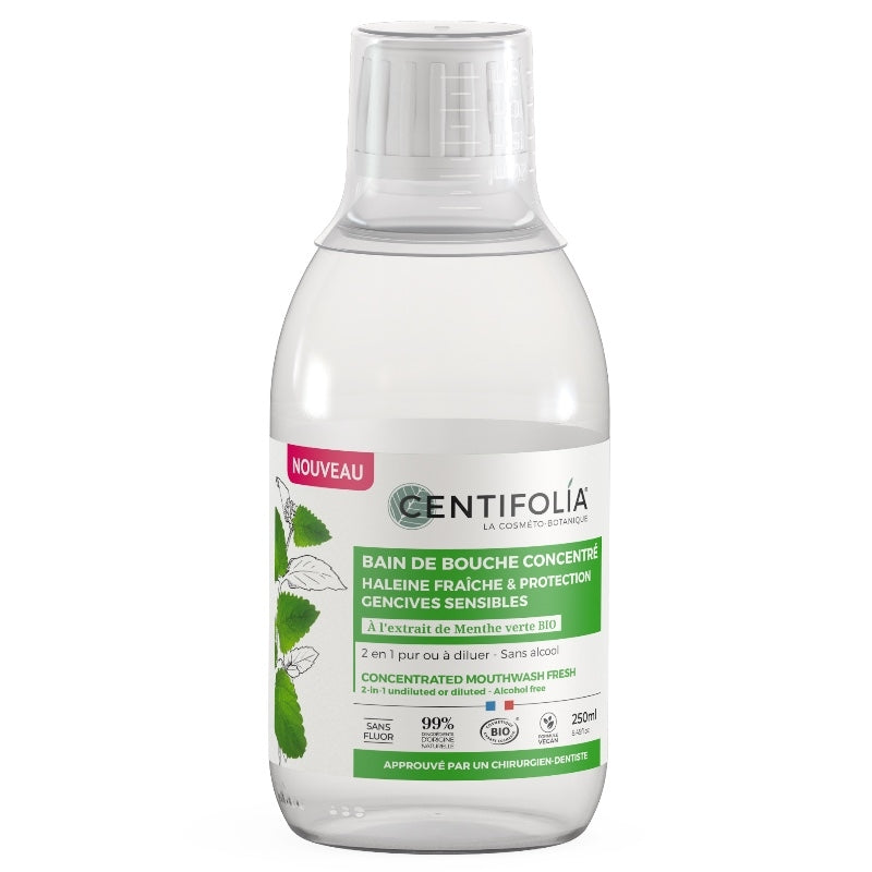 Bain de bouche concentré BIO menthe verte - 250ml - Centifolia