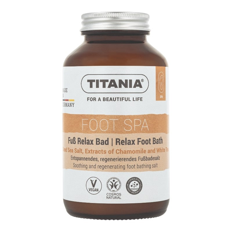 Entspannendes Fußbad mit Kamille und Weißtee – 360 g – Titania