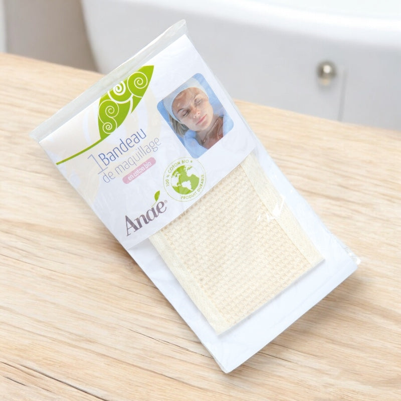 Bandeau de maquillage lavable en coton BIO - Anaé