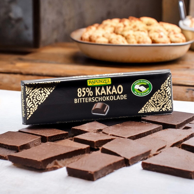 Barre au chocolat noir 85% de cacao BIO - 20g - Rapunzel