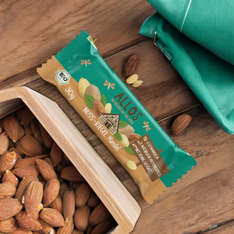 Bio-Walnuss-Mandel-Riegel – 30 g – Allos