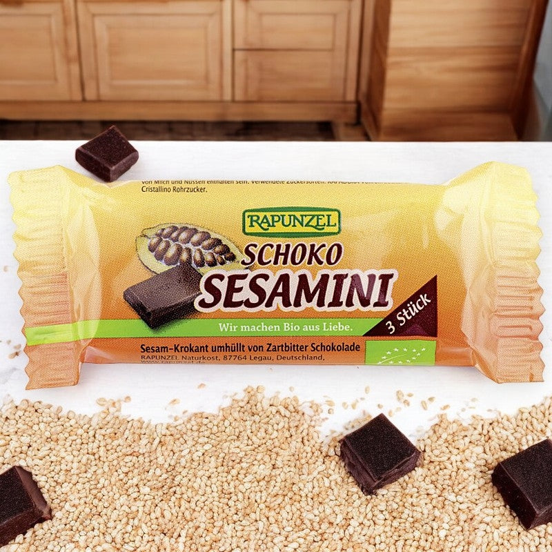 Barre croquante au sésame & chocolat BIO Sesamini choco - 27g - Rapunzel