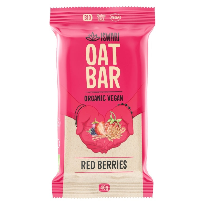 Bio-Haferriegel mit roten Beeren – 40 g – Iswari