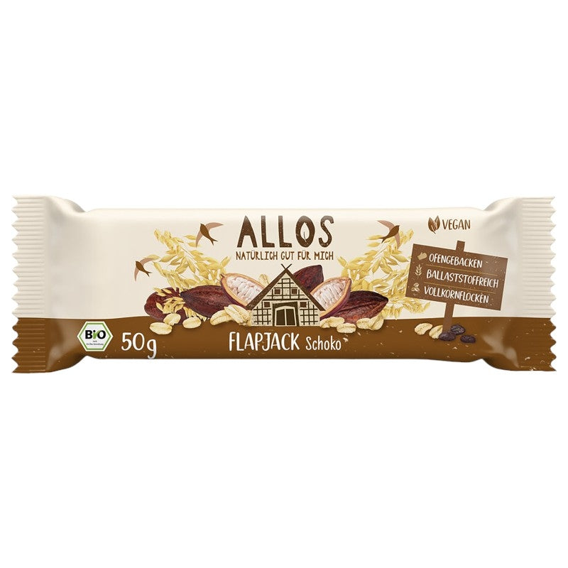 Bio-Müsliriegel aus dunkler Schokolade – 50 g – Allos