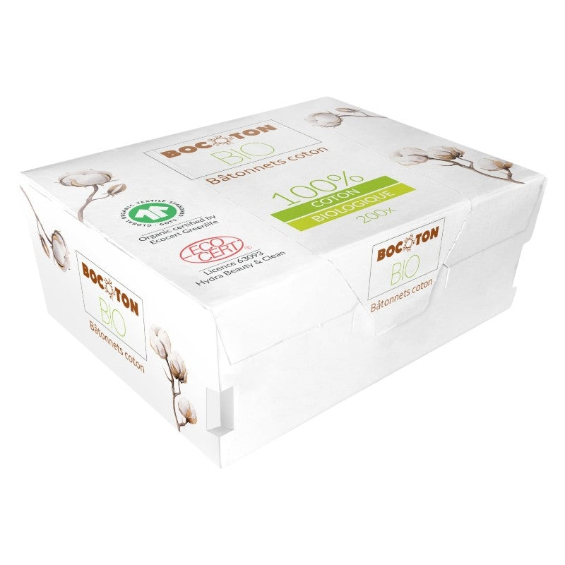 Bio-Baumwollstäbchen – 200 Stück – Bocoton