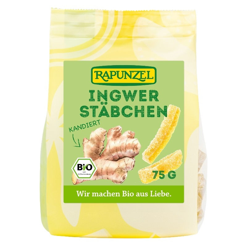 Bio-Kandierte Ingwerstangen - 75 g - Rapunzel