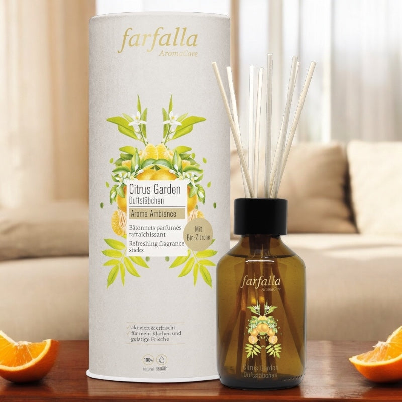 Erfrischende Duftstäbchen mit Zitrusgarten-Duft – 150 ml – Farfalle