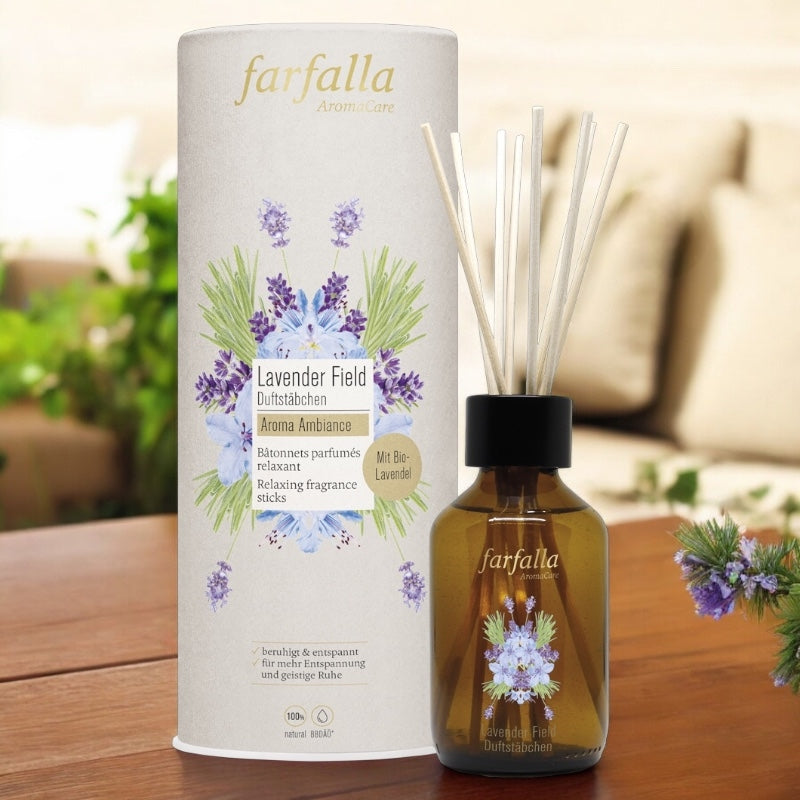 Lavendelfeld Entspannende Duftstäbchen - 150ml - Farfalle