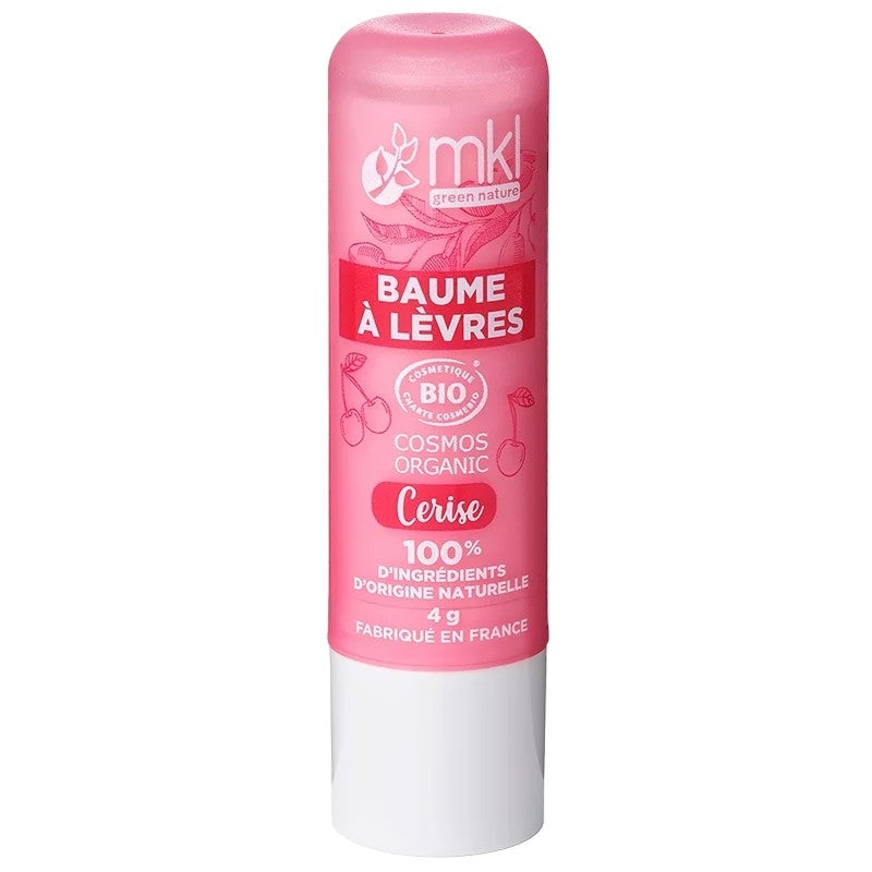 Baume à lèvres BIO cerise - 4g - MKL Green Nature