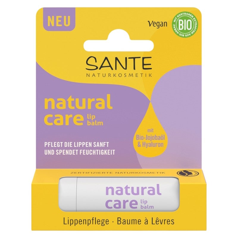 Natural Care Bio-Lippenbalsam mit Jojoba und Hyaluronsäure – 4,6 g – Sante