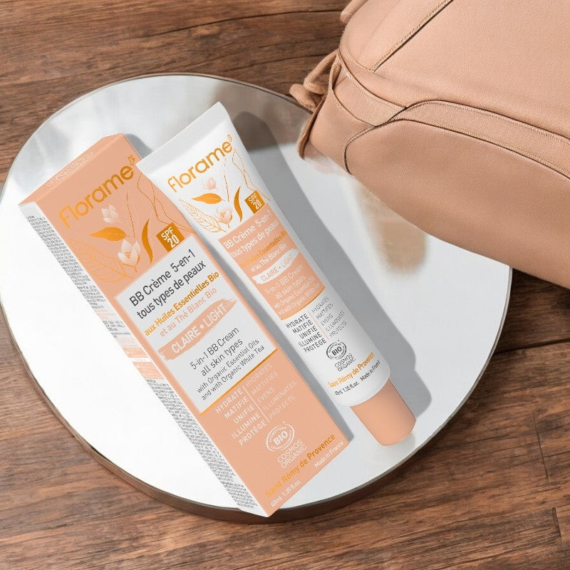 BB Crème 5-en-1 teinte claire BIO IP 20 thé blanc - 40ml - Florame