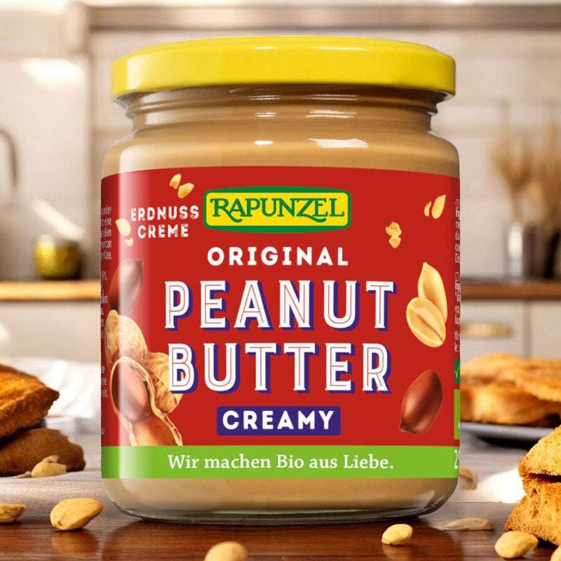 Bio-Erdnussbutter, cremig, 250 g, Rapunzel