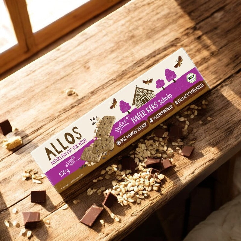 Biscuits avoine & chocolat BIO - 130g - Allos